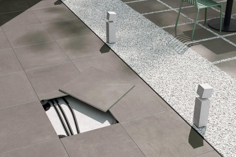 Carrelage dalle 20mm extérieur antidérapant 2 cm aspect béton