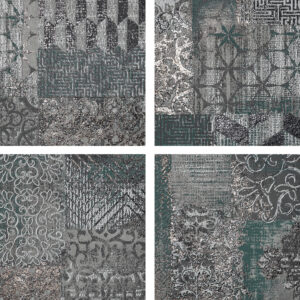 Décor S/4 Rococo' Vert 30X30